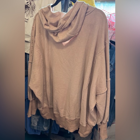 NWOT Free People We The Free Camden Hoodie - cashmere tan - Medium - Picture 6 of 7